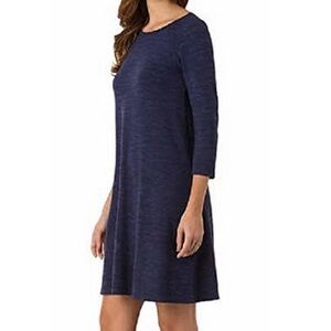 Navy 3/4 sleeve jersey dress